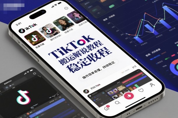 TikTok搬运解说教程，稳定收益，操作简单易懂，批量可做，持续稳定-冷静项目网