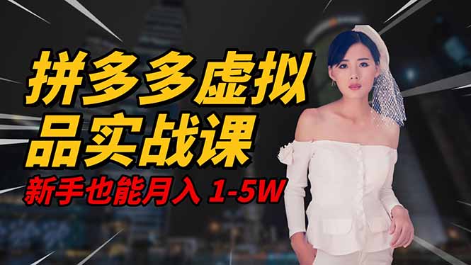 （16492期）2025 拼多多虚拟品系统实战课，轻资产项目，可矩阵开工作室，新手也能…-冷静项目网
