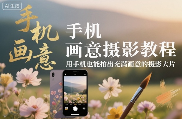 手机画意摄影教程，用手机也能拍出充满画意的摄影大片-冷静项目网