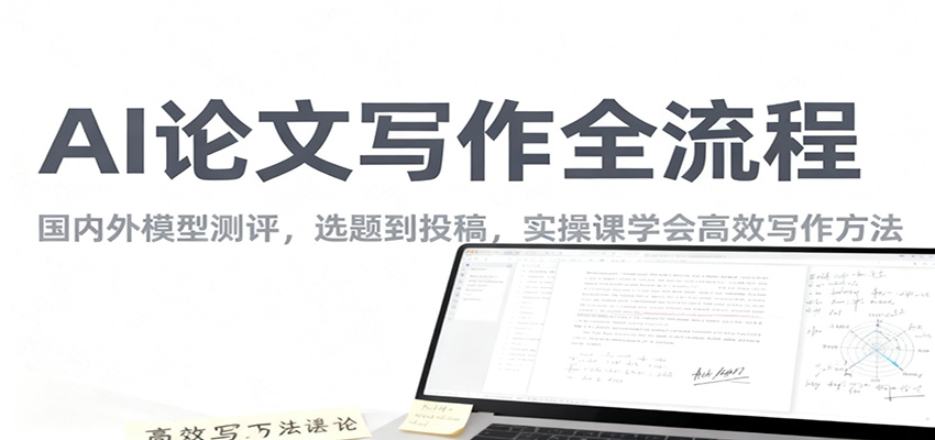 AI论文写作全流程,国内外模型测评,选题到投稿,实操课学高效写作方法-冷静项目网