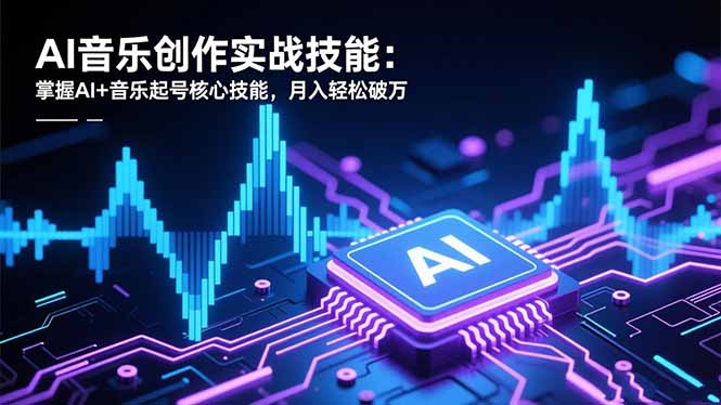 (16600期)AI音乐创作实战技能:掌握AI+音乐起号核心技能,月入轻松破万-冷静项目网