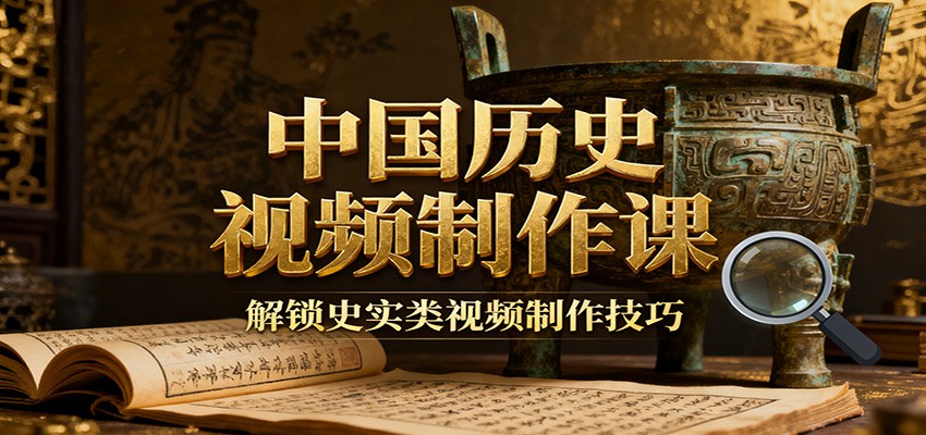 中国历史视频制作课:疆域地图集+参考文案+练习素材,解锁史实类视频制作技巧-冷静项目网