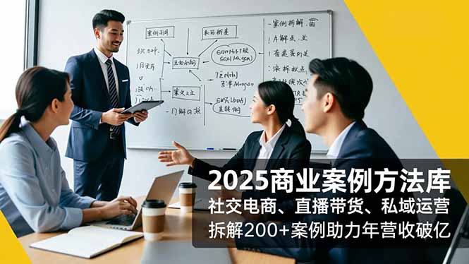 （16713期）2025商业案例方法库，社交电商、直播带货、私域运营，拆解200+案例助力年营收破亿-冷静项目网