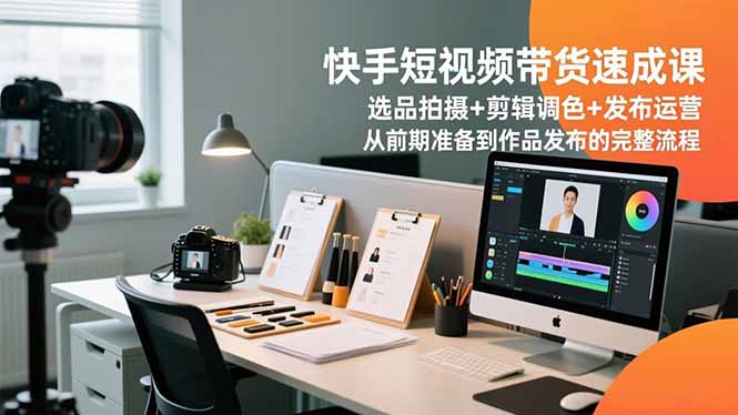 (16752期)快手短视频带货速成课,选品拍摄+剪辑调色+发布运营,从前期准备到作品发布的完整流程-冷静项目网